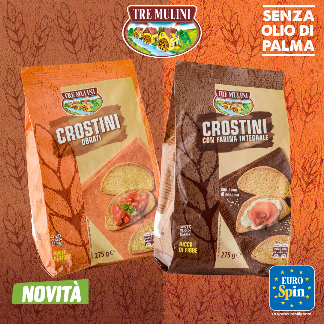 Crostini crostini dorati e i Crostini con farina integrale