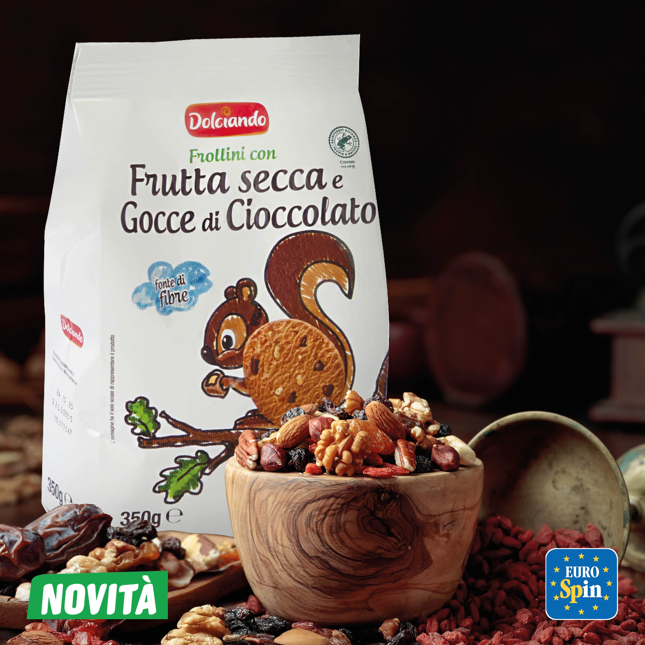 Frollini con frutta secca e gocce di cioccolato Dolciando